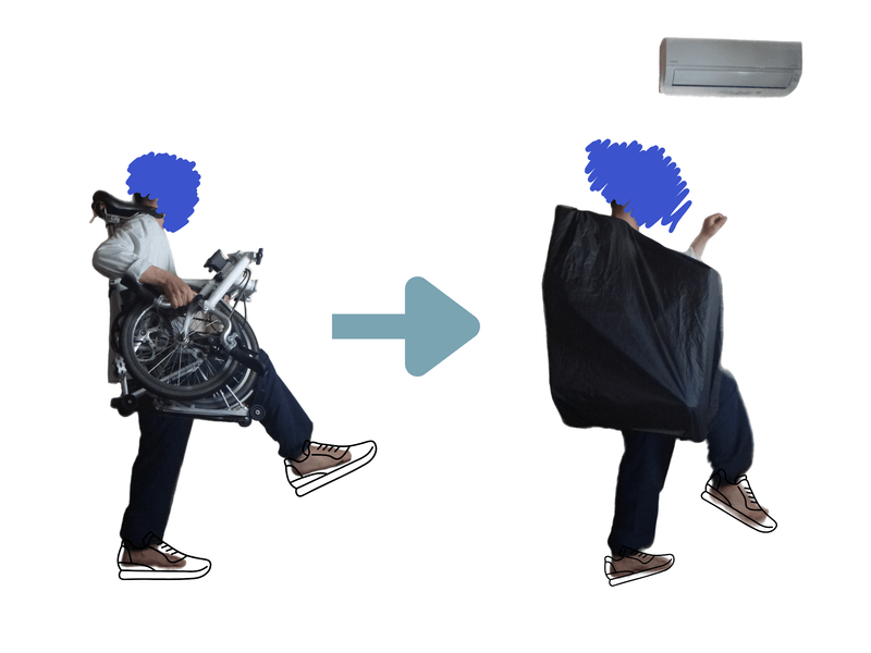 ブロンプトン 輪行 サドルキャリー